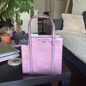 Kate Spade Metallic Pink Tote